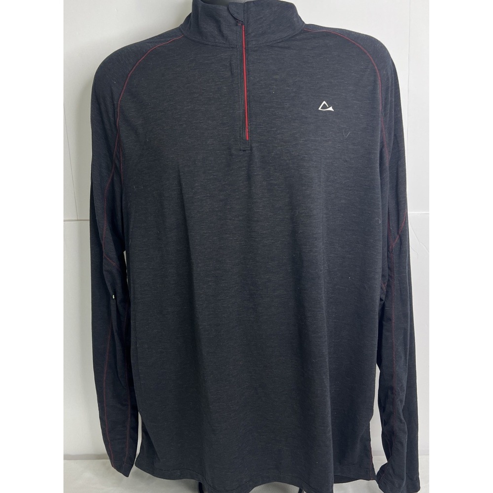 Paradox Merino Wool Men's‎ Size XL Black/Red 1/4 Zip Blend Base Layer